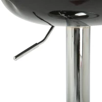 HOMCOM Set 2 Barhocker Hoch, 360° Drehbare Barhocker mit Rückenlehne und Fußstütze, Höhenverstellbar, Stahlbasis, für Esszimmer und Küche, 46x41x76-96cm, Schwarz(m-3)