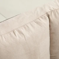 HOMCOM Poltrona Materasso Aggiuntivo Pieghevole, Poltrona Convertibile, Inclinazione dello Schienale Regolabile 14 Posizioni, 2 Cuscini, Beige(m-3)