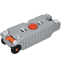 Outsunny Serbatoio d'Acqua Portatile da 75 Litri con Indicatore di Livello, 3 Ruote e Maniglia per Campeggio, Grigio