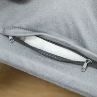 PawHut Sofá para perro sillón perro funda extraíble funda extraíble y lavable patas de madera de pino 100x70x30 cm Gris(m-4)