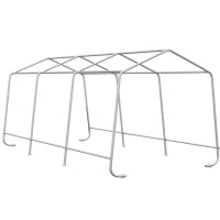 Outsunny Garaje carpa acero galvanizado robusto PE alta densidad 180 g/m² impermeable Anti-UV 6x3 m Verde(m-5)