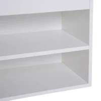 HOMCOM Banc à Chaussures avec Siège Rembourré Repliable en Bois pour Entrée Blanc 80x30x47cm(m-3)