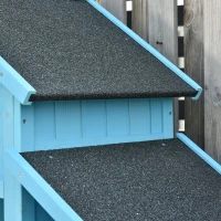 Outsunny Capanno da Giardino con Ripiano per la Legna da Ardere, Capanno da Giardino con 3 Ripiani, Tetto in Asfalto, Legno di Cedro, 130 x 54.5 x 180 cm, Azzurro Cielo(m-3)