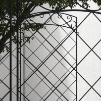 Outsunny Set 7 recinzioni decorative in metallo, 344x110 cm, Nero(m-3)