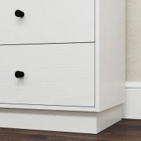 HOMCOM Kommode 5 Schubladen, hoher und schmaler Aufbewahrungsmöbel im modernen Stil für Schlafzimmer, Wohnzimmer - 47x29x95cm, weiß(m-5)