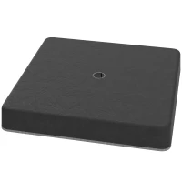 Outsunny Plaques de base pour support de parasol, étanches, remplissables de sable, en plastique, 89L x 89l x 10,5H cm, Noir(m-1)
