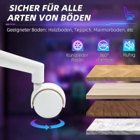 HOMCOM Silla de Juegos Reposabrazos y Respaldo Ajustables Cubierta de Cuero Artificial hasta 120 kg Azul(m-4)