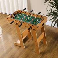 HOMCOM Tischkicker klappbar aus Holz mit 6 Stangen, 18 Spielern und Punktzählern, 69x37x70cm(m-2)