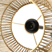 HOMCOM Lampada da Terra per Salone con Paralume in Corda di Carta Design Naturale, Attacco E27 Max, 40W, Ø 26 x 164H cm, Naturale(m-3)