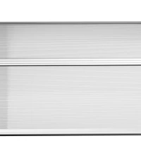 Outsunny Marquesina para Exteriores en Policarbonato y Aluminio, 200x100x27cm, Transparente(m-3)
