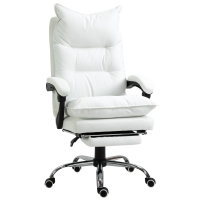 Vinsetto Silla de Oficina con Función Reclinable Silla de Escritorio Ergonómica Altura Ajustable Silla Giratoria con Reposapiés