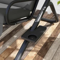 Outsunny Dondolo da giardino 2 posti con portabevande e cuscini, 170x136x170 cm, Grigio(m-4)