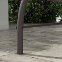 Outsunny Dondolo da giardino 3 posti con tetto regolabile e cuscini, Kaki(m-4)