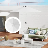 Outsunny Ersatzbezug für 3 m Sonnenschirm mit 8 Streben, UV 50+ Polyester, Creme(m-3)