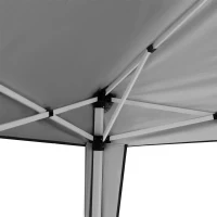 Outsunny Gazebo Pop-up, Gazebo da Giardino Pieghevole Anti-UV con Sacco di Trasporto, Acciaio, Oxford 3 x 3 x 2.55 m, Grigio(m-3)