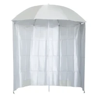 Outsunny Parasol de playa 2,2x2,2 m protección UV bolsa de transporte, estacas y lastre integrados Crema(m-6)