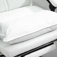 Vinsetto Silla de Oficina con Función Reclinable Silla de Escritorio Ergonómica Altura Ajustable Silla Giratoria con Reposapiés(m-5)