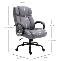 Vinsetto Silla de Oficina Silla de Escritorio Silla giratoria con Función de Balanceo Asiento Gruesamente Acolchado ergonómico(m-3)