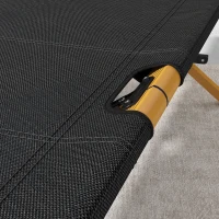 Outsunny Cama de Camping plegable en aluminio con bolsillo lateral - tela Oxford para playa, camping, jardín(m-4)
