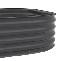 Outsunny Piantatore da Giardino con Fondo Aperto, 3 Piani per Erbe, Verdure, Frutta, Fiori, 158 x 109 x 82 cm, Grigio(m-4)