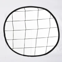HOMCOM Fußballtor für Kinder und Erwachsene mit PE-Netz, aus Metall und Oxford, Weiß und Schwarz, 240x88x171,5cm(m-3)