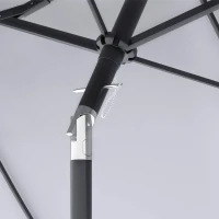 Outsunny Parasol de Jardin Double Inclinable avec Ouverture à Manivelle, 295x152x222cm, Blanc(m-4)