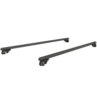 HOMCOM Barras de techo de coche transversales portaequipajes bloqueables con 2 llaves aleación de aluminio Negro(m-7)