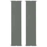 Outsunny Set mit 2 ausziehbaren Pergola-Ersatzdächern 4,9 x 1,2 m für 3 x 3 m Pergola, Polyester UV-Schutz dunkelgrau(m-1)