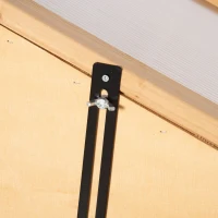 Outsunny Mini Serra, piccola serra con telaio in legno, finestra e doppia porta, 3 ripiani, 70L x 50P x 120A cm, Marrone(m-4)
