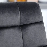 HOMCOM Set di Sgabelli da Bar, Design Scandinavo, Rivestimento in Velluto, Struttura in Metallo, Piedini Antiscivolo, Nero(m-3)