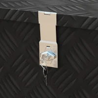 HOMCOM Aluminium-Werkzeugkiste - Werkzeugkasten mit Schlüsselverschluss - 50L x 15,5B x 20,5H cm(m-5)