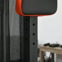 SPORTNOW Estación de musculación Multifunción ajustable banco fitness 10 contrapesos 65kg con red de protección(m-4)