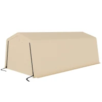 Outsunny Carport Garage Zelt 6,2L x 3,3B x 2,4H m feuerverzinkter Stahl HDPE 150 g/m² wasserdicht anti-UV(m-1)