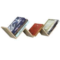 HOMCOM Wandregale - zeitgemäßes V-Design - inkl. Montageset - Partikelplatten in hellem Eichenholz-Look(m-1)