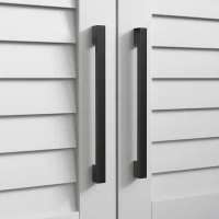 HOMCOM Schuhbankschrank mit herausnehmbarem Innenboden, MDF und ähnlichem Leinen, 90x36x50 cm, Weiß und Grau(m-3)