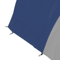 Outsunny Tenda da Campeggio per Famiglie da 3-4 Persone, Impermeabile, Leggera, Ventilata, Facile da Montare, 390L x 315l x 188H cm, Blu e Grigio(m-3)