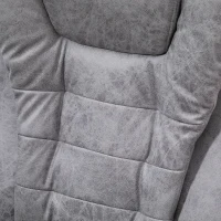 Vinsetto Silla de Oficina de Dirección de Masaje con Calefacción Altura Ajustable Respaldo Reclinable Tela de Microfibra Gris(m-5)