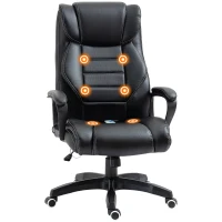 Vinsetto Silla de oficina con función de masaje silla de oficina ergonómica altura ajustable función de respaldo reclinable(m-7)