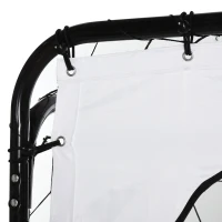 HOMCOM Fußballtor für Kinder und Erwachsene mit PE-Netz, aus Metall und Oxford, Weiß und Schwarz, 240x88x171,5cm(m-4)