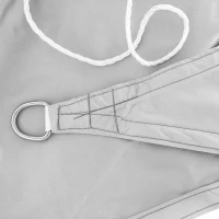 Outsunny Großes dreieckiges Sonnensegel 4 x 4 x 4 m aus hochdichtem wasserdichtem Polyester 160 g/m² Grau(m-4)