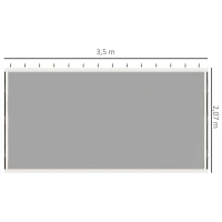 Outsunny Mosquiteras para cenador carpa pabellón de jardín 3x4 m - juego de 4 mosquiteras con Cremallera + ganchos de sujeción(m-3)