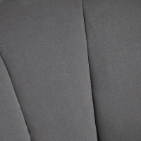 HOMCOM Silla de Comedor Sillón de Salón con Respaldo de Poliéster Madera de Goma Gris Oscuro 66x66x78,5 cm(m-5)