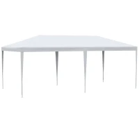 Outsunny Gartenpavillon für Veranstaltungen mit 4 abnehmbaren Seitenwänden mit Fenstern, 5,8x2,9x2,5m, Weiß(m-3)
