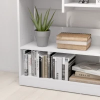 HOMCOM Libreria a Scaffale, Mobile da Archiviazione, 4 Livelli, 3 Pannelli Posteriori, Pannelli di Particelle, 90L x 24l x 91H cm, Bianco(m-4)