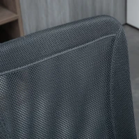 Vinsetto Silla de oficina ergonómica altura ajustable base cromada giratoria 360° revestimiento de malla Gris Oscuro(m-4)