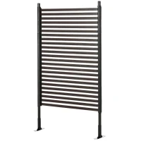Outsunny Panel de valla de jardín rompevientos de metal exterior con patas o estacas para plantar, modular, 93L x 22l x 150H cm(m-7)