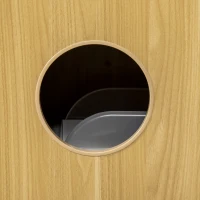 PawHut Casa de baño para gatos mueble de arena para gatos 3 niveles compartimiento cerrado con una puerta 1 cojín 60x45x103 cm(m-4)