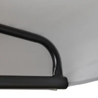 Outsunny Gartenliege für 2 Personen mit großem Komfort inkl. Sitz- und Rückenkissen, Armlehnen und Sonnendach in Grau(m-5)