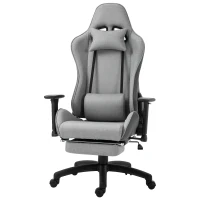 Vinsetto Silla de oficina silla de gerentes gran comodidad reposapiés reposacabezas + cojín lumbares integrados respaldo reclinable(m-7)
