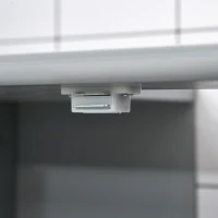 kleankin Mobile Bagno Sottolavabo, Mobile Sottolavabo, Mobile 2 Ante con Ripiano, 60 L x 30 P x 60 A cm, in Legno Grigio(m-4)